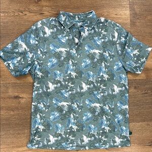 Tommy Bahama Floral Green Polo Shirt